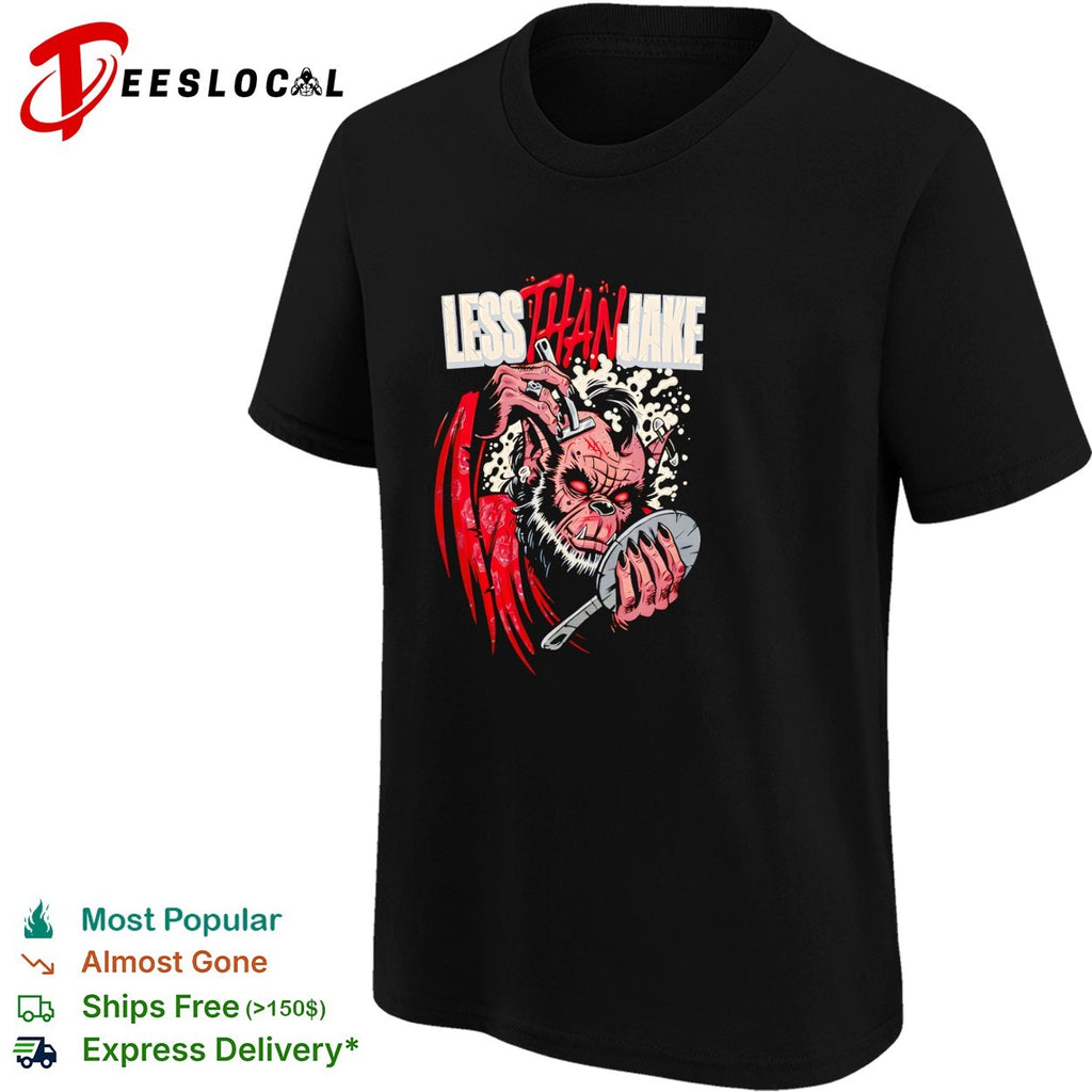 Less Than Jake monkey demon horror band art shirt