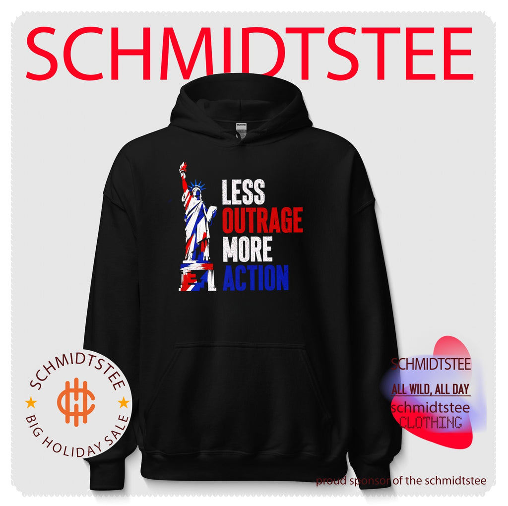 Less outrage more action State of Liberty shirt