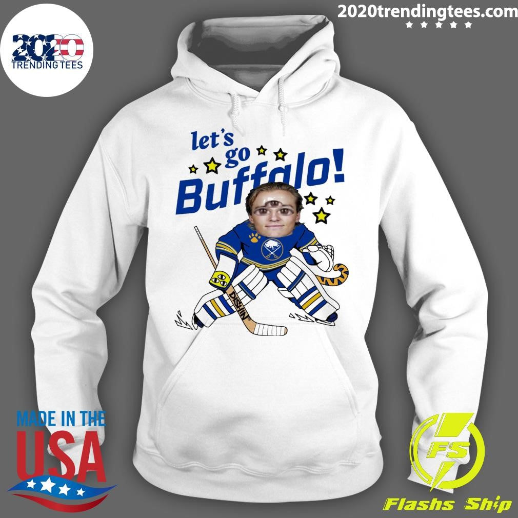 Let’s Go Buffalo Sabres x Just Dishin’ Youth Sabretooth Goalie Shirt