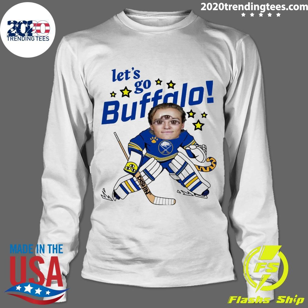Let’s Go Buffalo Sabres x Just Dishin’ Youth Sabretooth Goalie Shirt