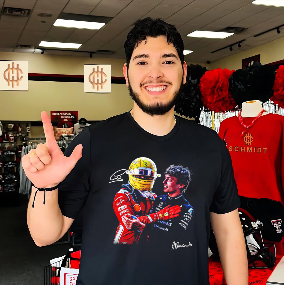 Lewis X Kimi signature graphic shirt