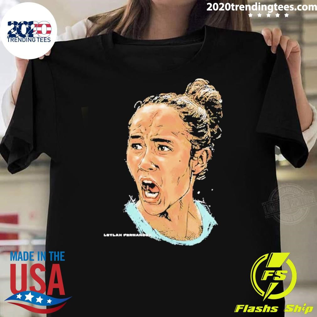 Leylah Fernandez Canada Tennis Player Portrait Shirt
