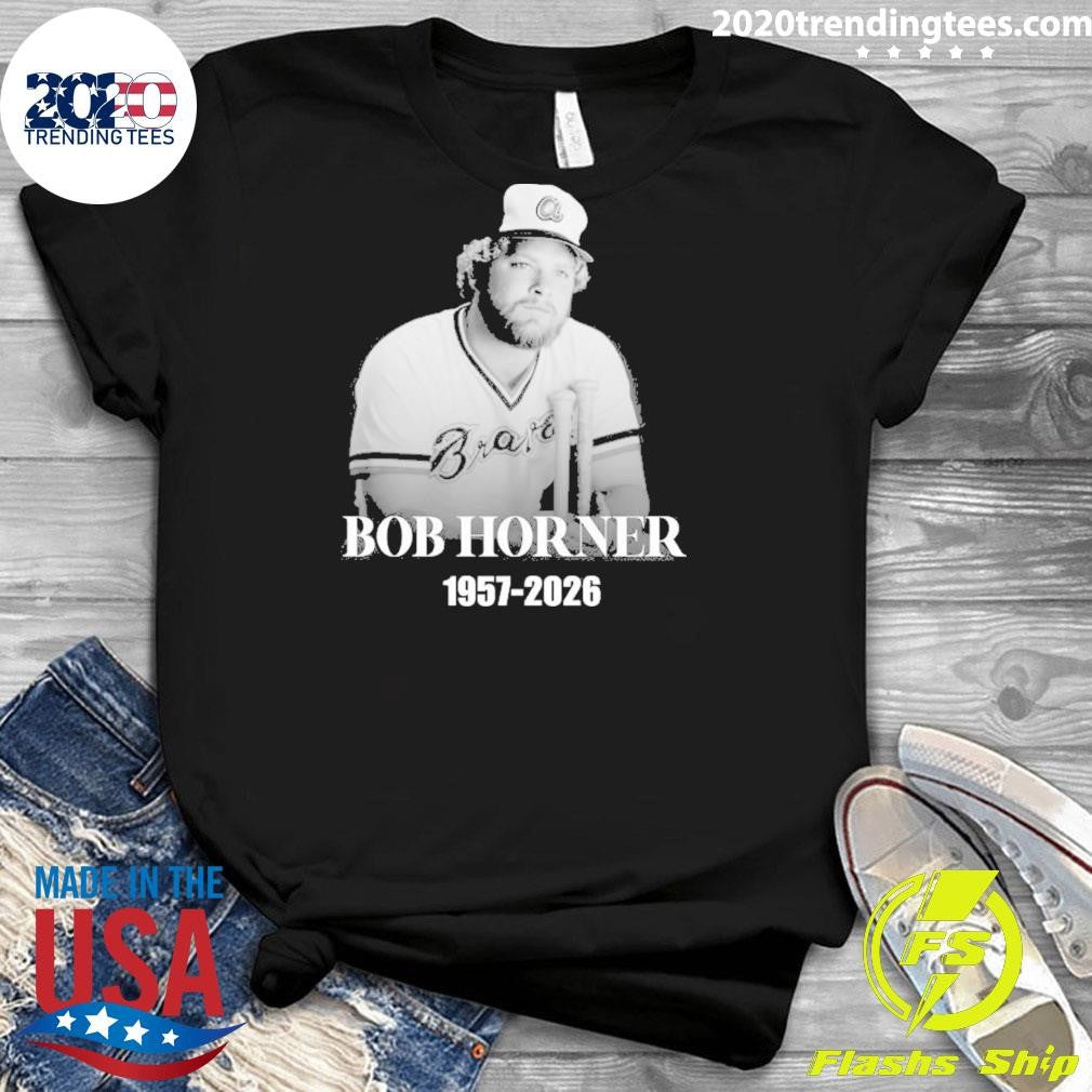 Atlanta Braves Infielder Bob Horner 1957-2026 Shirt