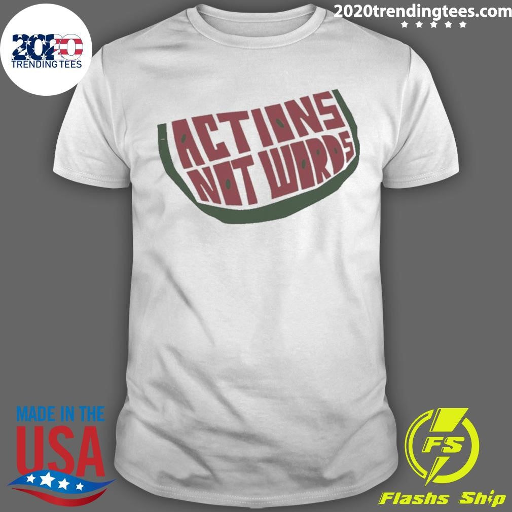 Liam Cunningham Wearing Actions Not Words Shirt