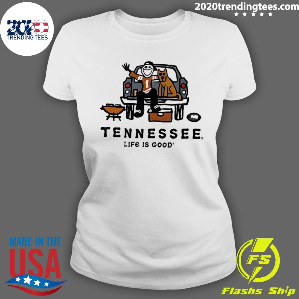 Life Is Good Tennessee Volunteers Tailgating Cartoon Shirt