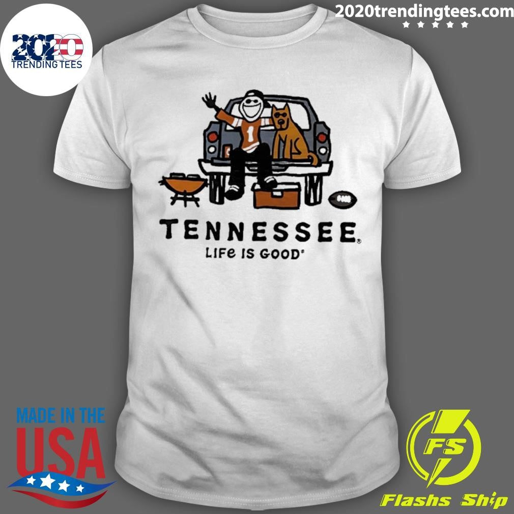 Life Is Good Tennessee Volunteers Tailgating Cartoon Shirt