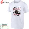Life is good Mama Bear mountain forest flowers nature art shirt