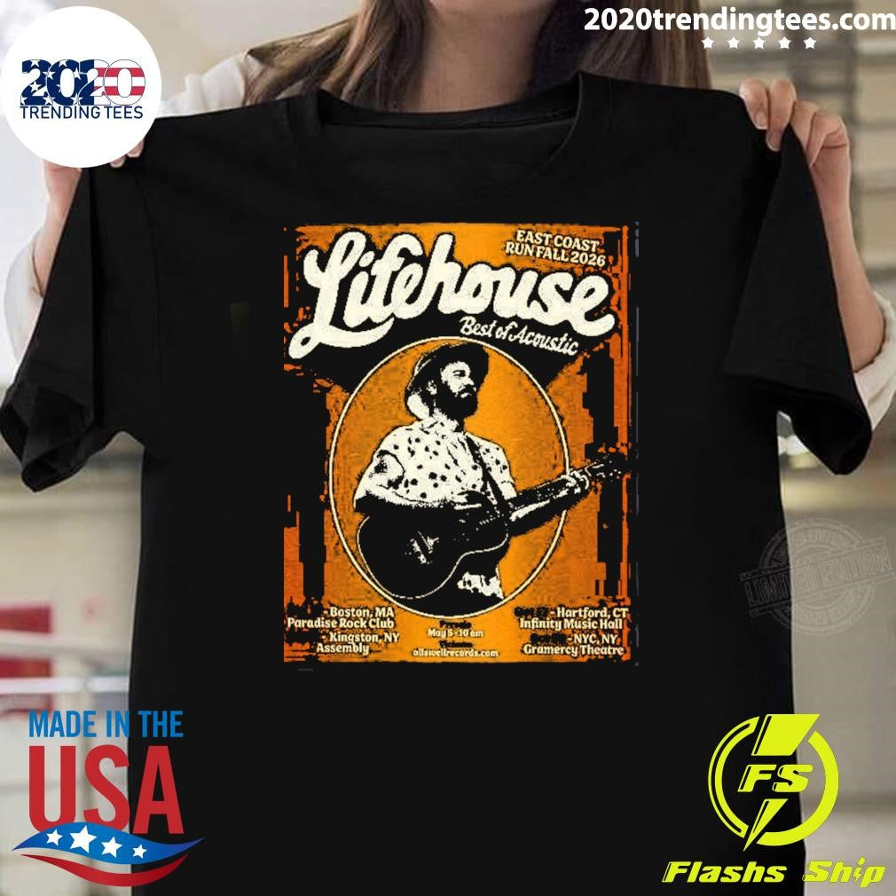 Lifehouse Best of Acoustic East Coast Run Fall Tour 2026 Poster Shirt