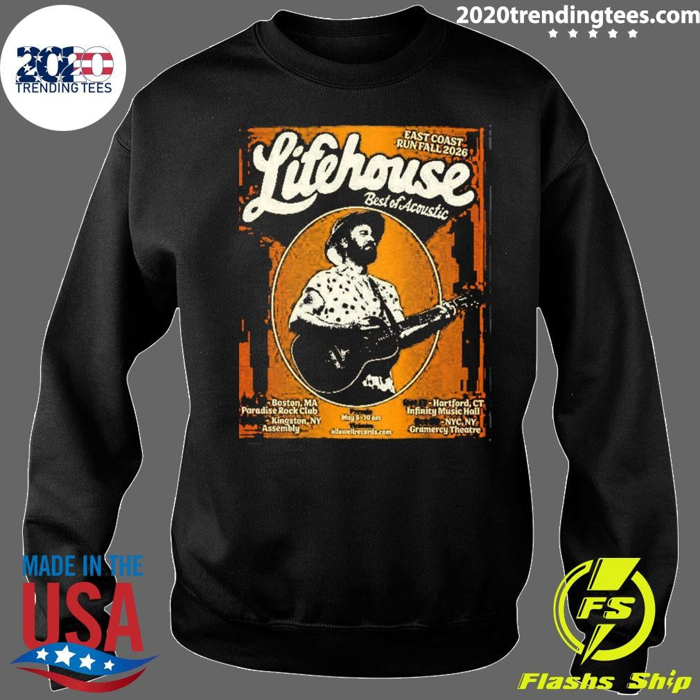 Lifehouse Best of Acoustic East Coast Run Fall Tour 2026 Poster Shirt