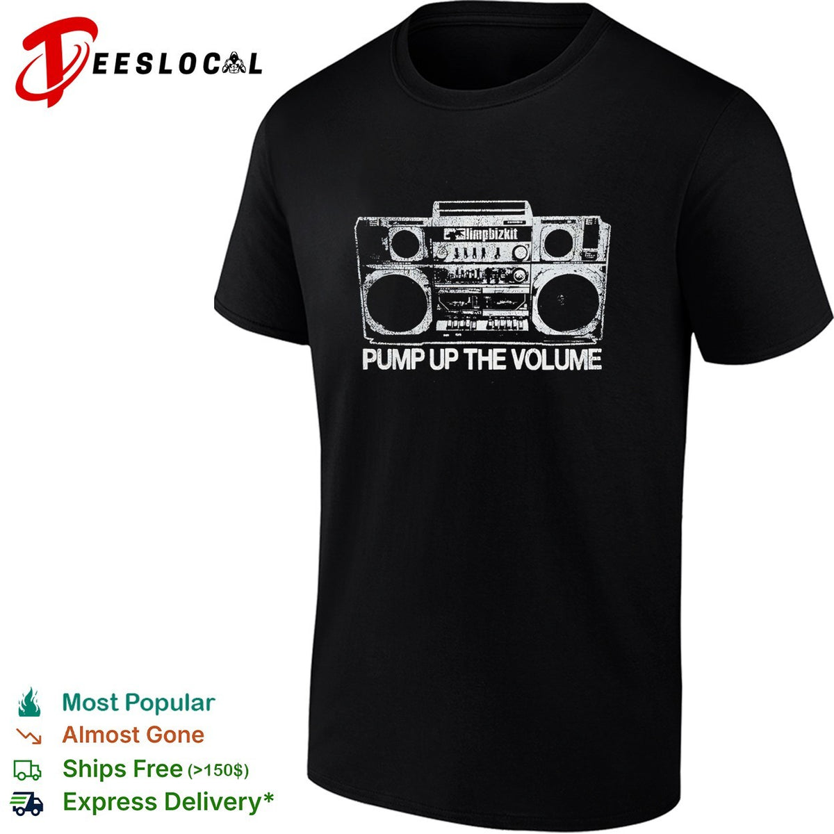 Limp Bizkit 2026 Tour Pump Up The Volume Boombox vintage shirt