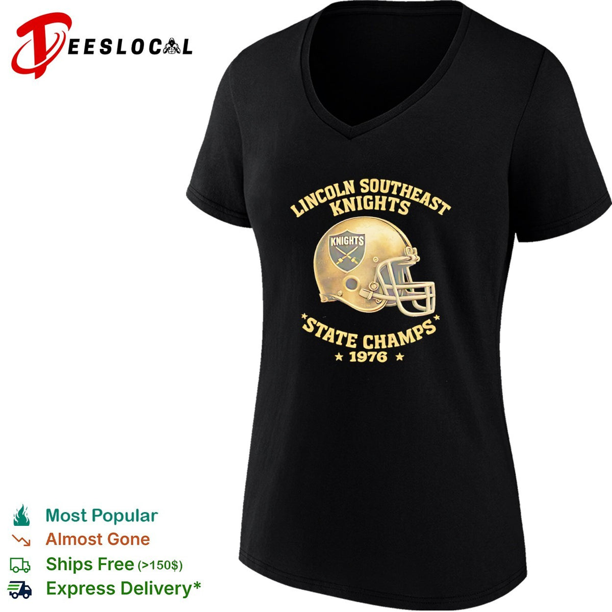 Lincoln Southeast Knights State Champs 1976 Football Helmet shirt