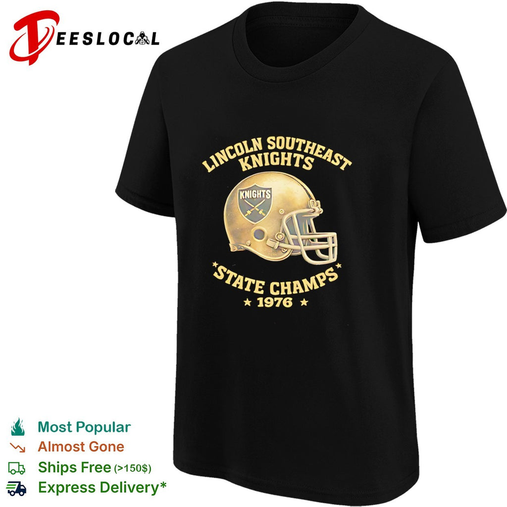 Lincoln Southeast Knights State Champs 1976 Football Helmet shirt