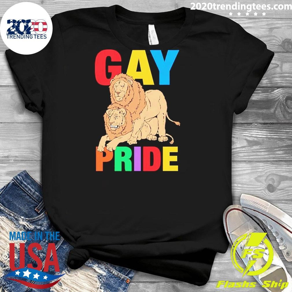Lion Gay Pride Tee Shirt