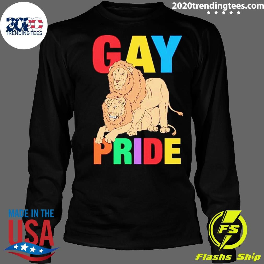 Lion Gay Pride Tee Shirt