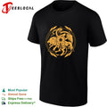 Lion dragon snake crest heraldic gold emblem gothic shirt