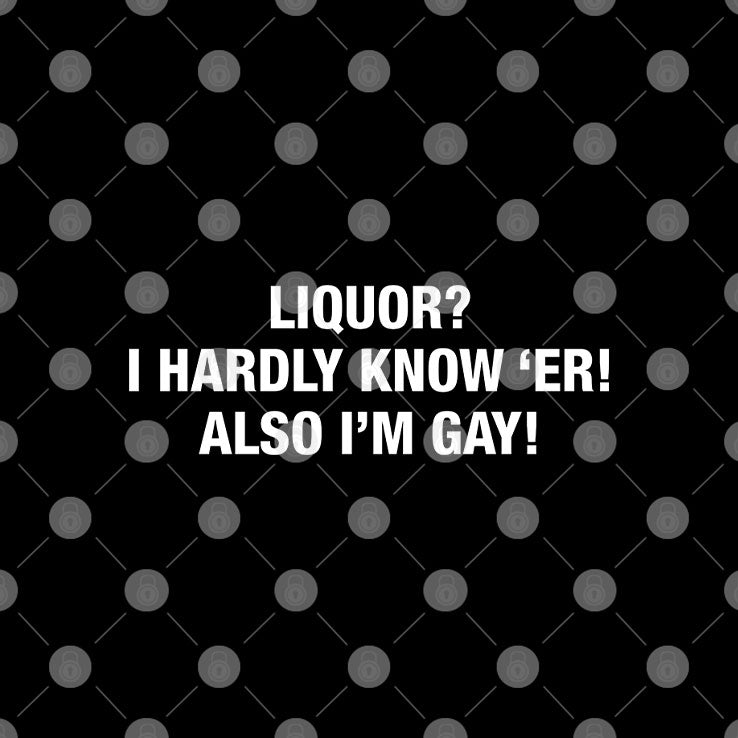 Liquor I Hardly Know ‘Er Also I’m Gay Shirt