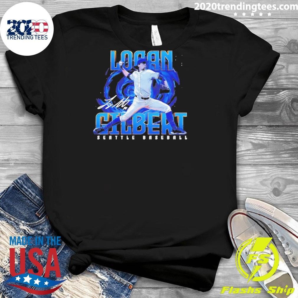 Logan Gilbert Seattle Mariners Player Name Signature Shirt