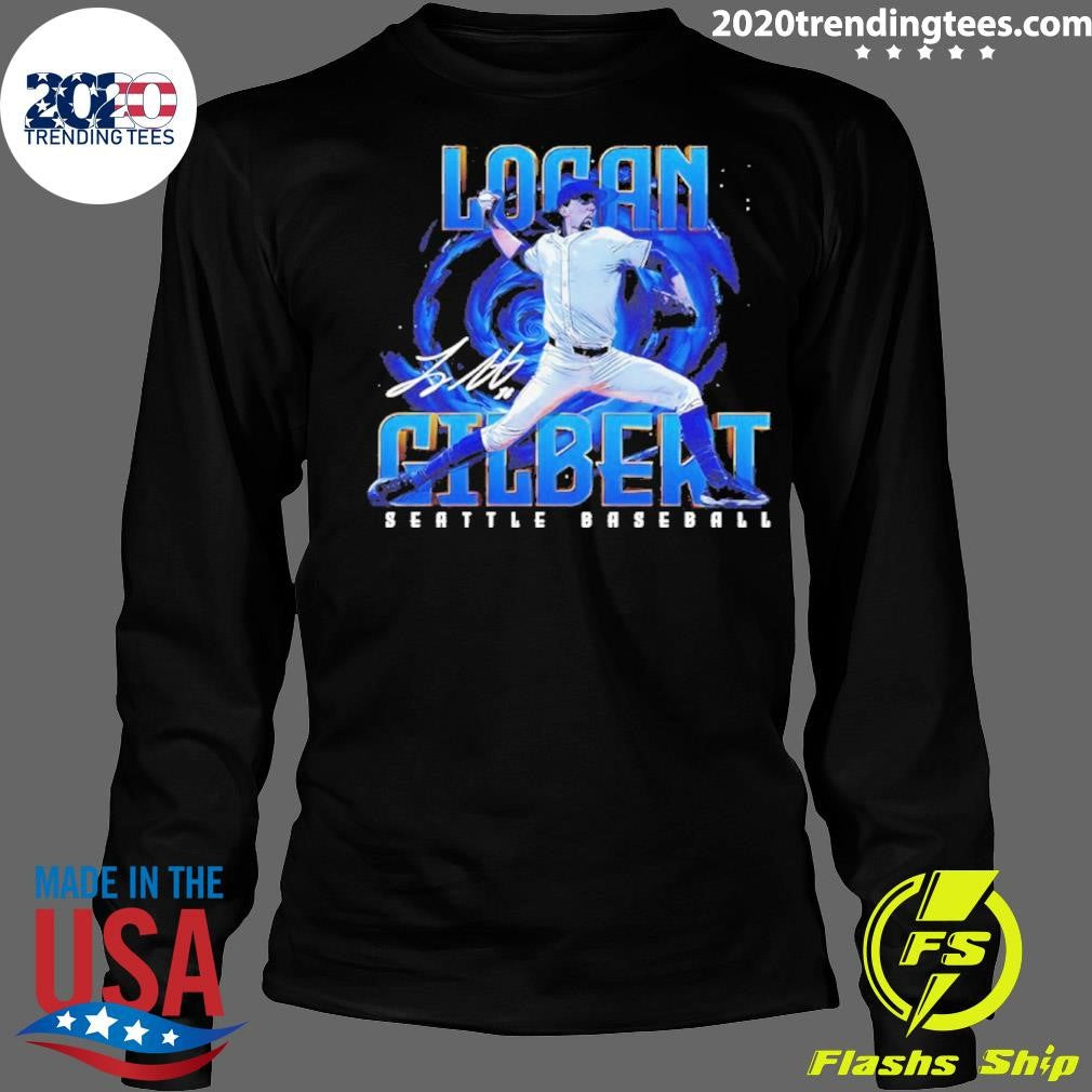 Logan Gilbert Seattle Mariners Player Name Signature Shirt