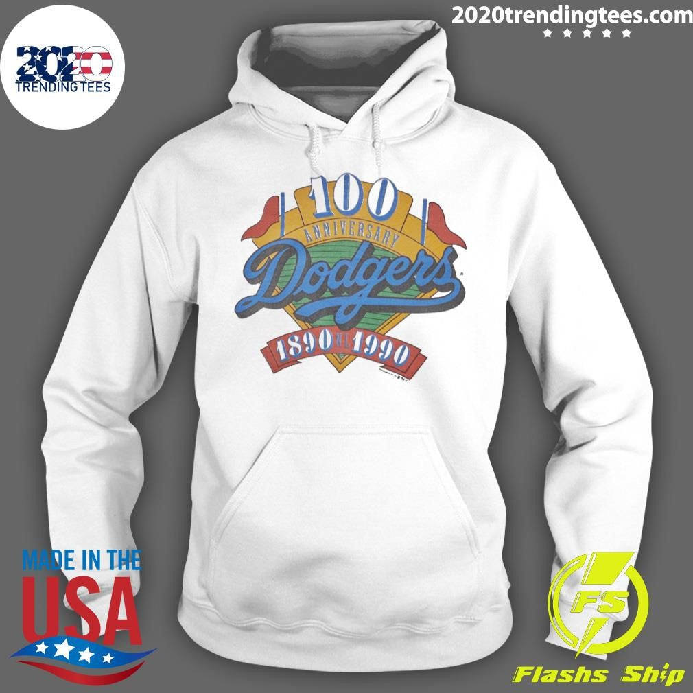 Los Angeles 100 Anniversary Dodgers Fruit of The Loom 1890-1990 Pullover Shirt