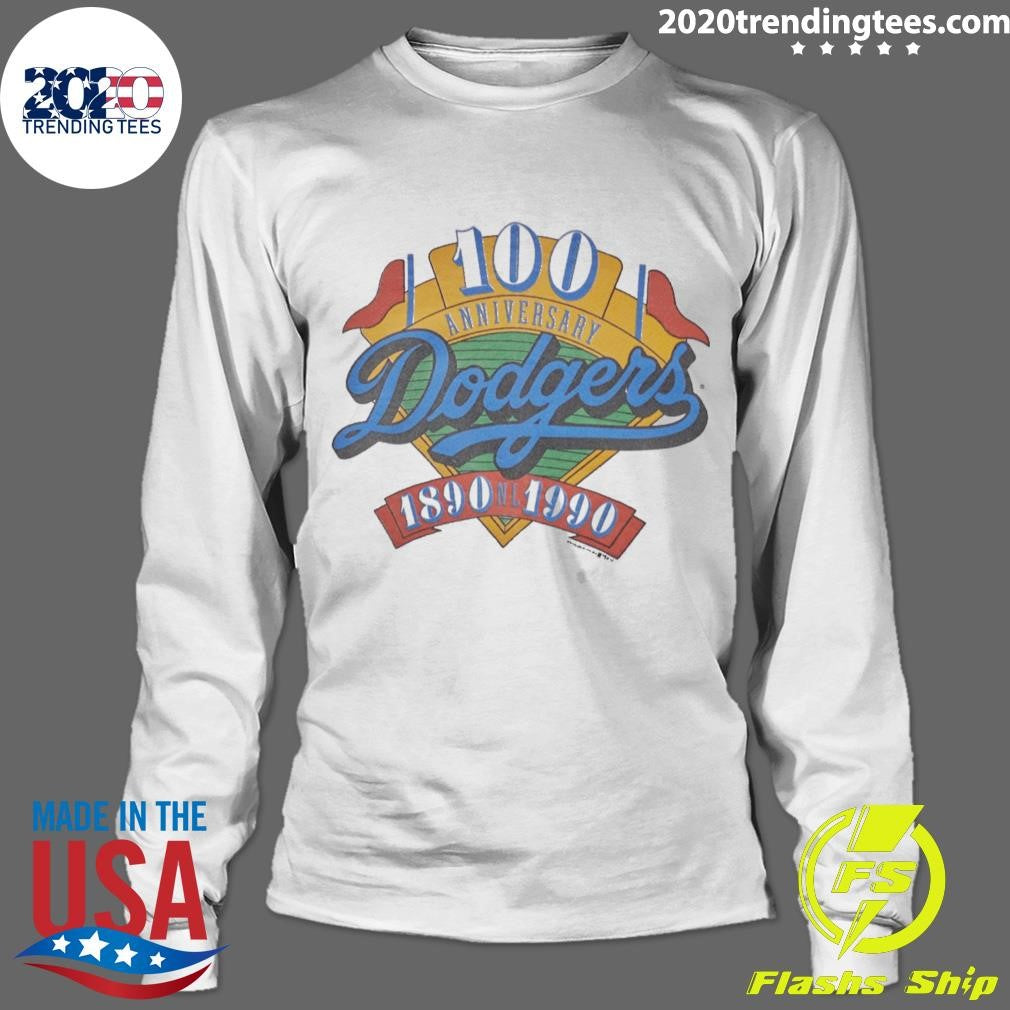 Los Angeles 100 Anniversary Dodgers Fruit of The Loom 1890-1990 Pullover Shirt