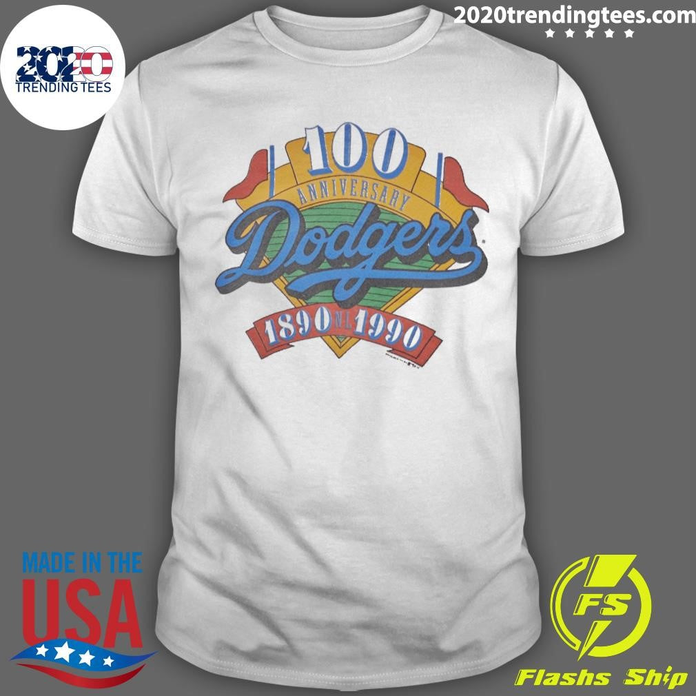 Los Angeles 100 Anniversary Dodgers Fruit of The Loom 1890-1990 Pullover Shirt