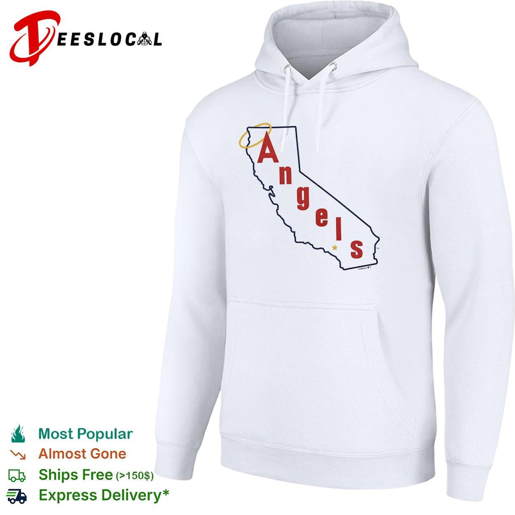 Los Angeles Angels California state silhouette Angels script logo shirt