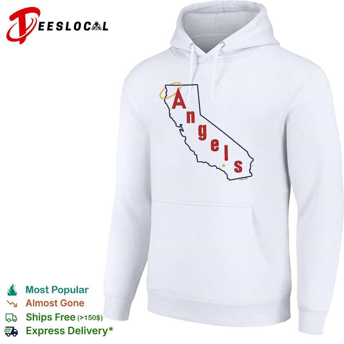 Los Angeles Angels California state silhouette Angels script logo shirt