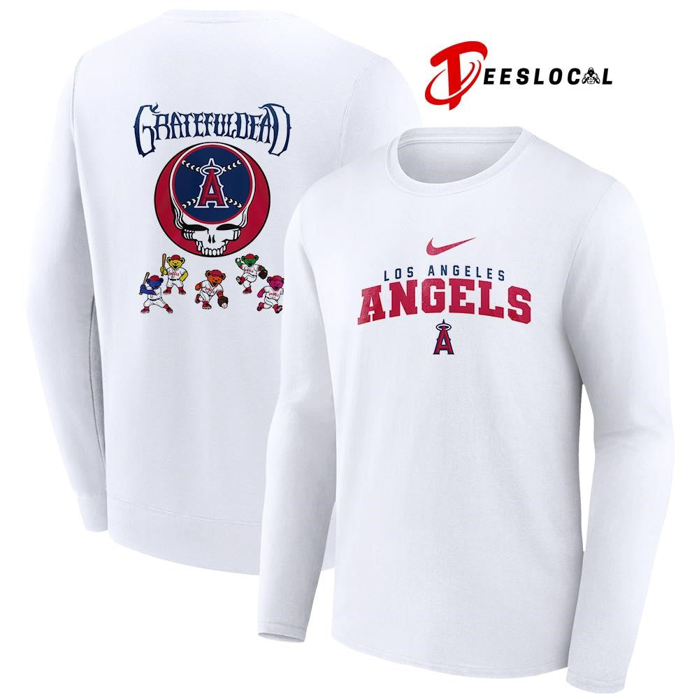 Los Angeles Angels x Grateful Dead bear mascot shirt
