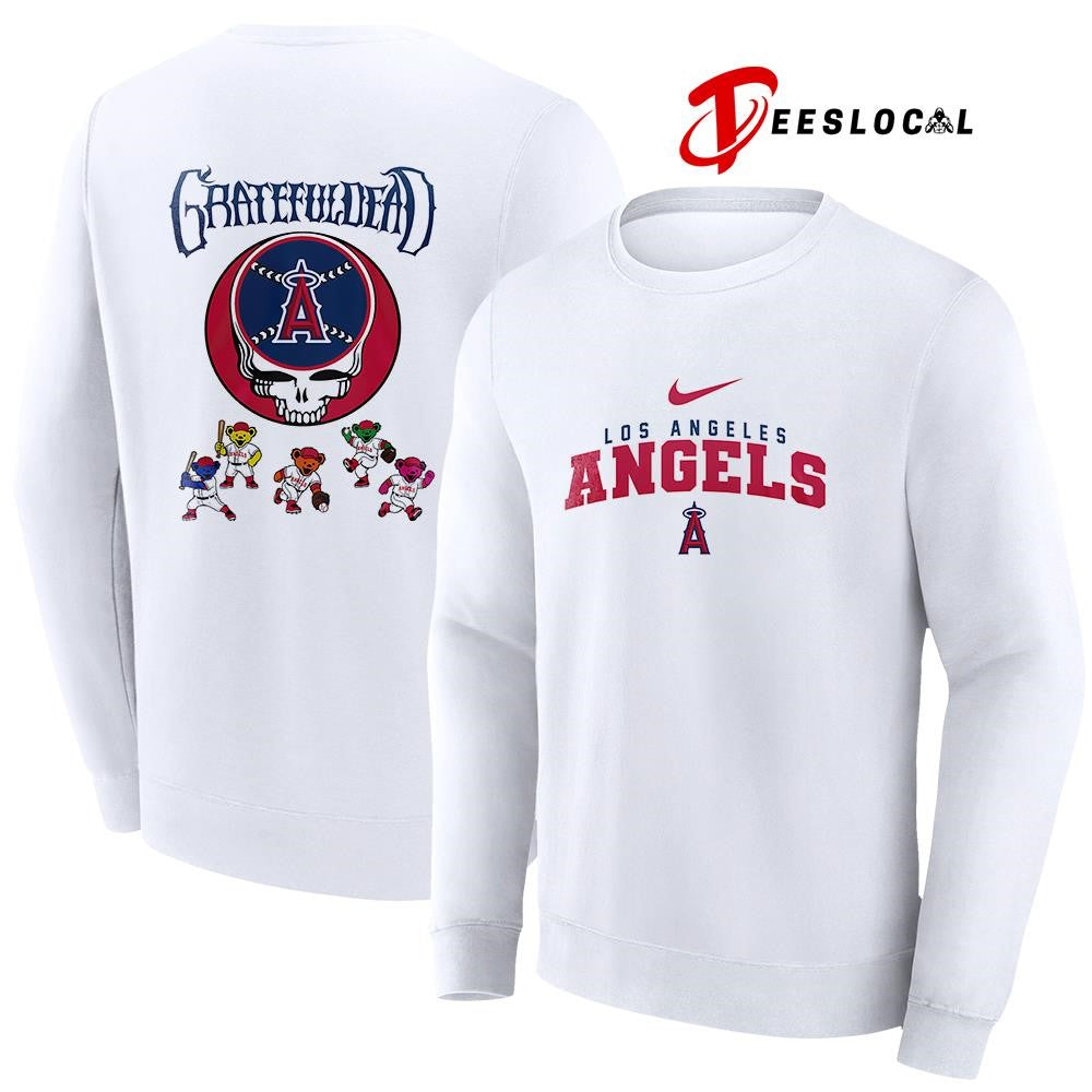 Los Angeles Angels x Grateful Dead bear mascot shirt