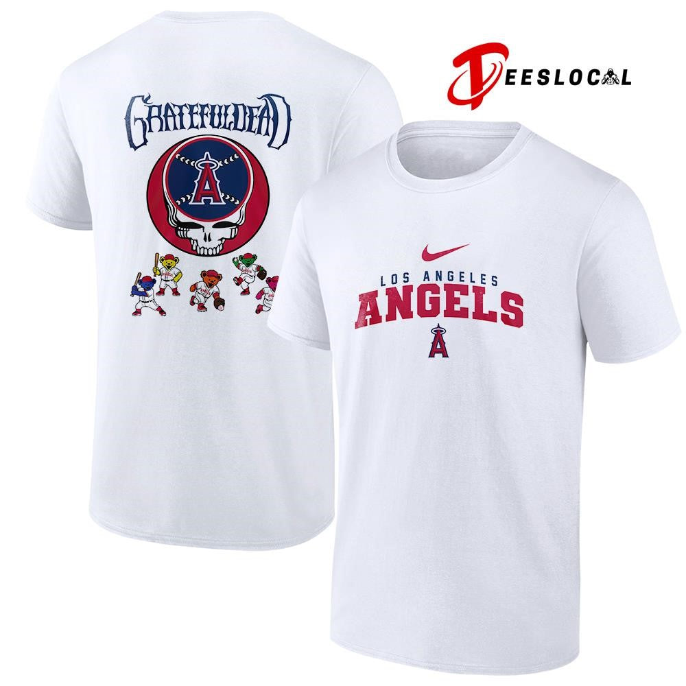 Los Angeles Angels x Grateful Dead bear mascot shirt
