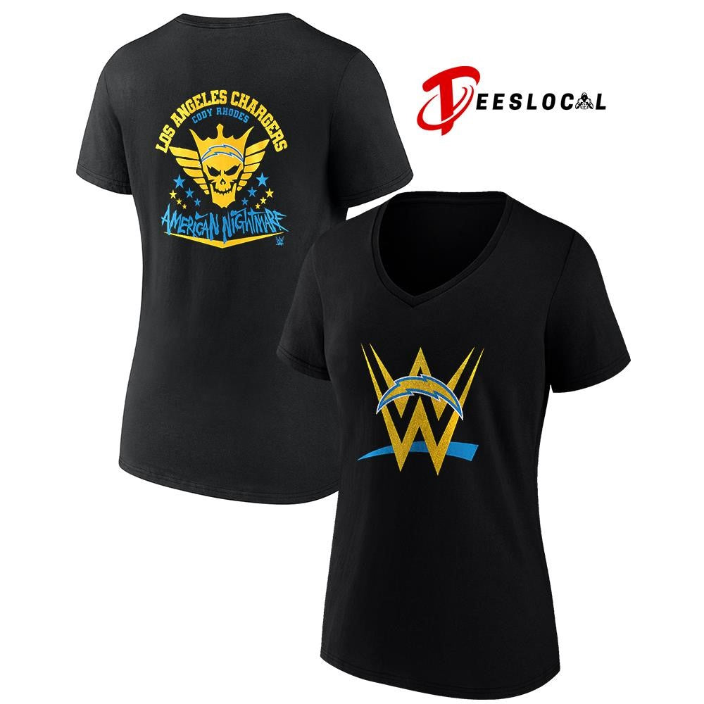 Los Angeles Chargers x Cody Rhones American nightmare logo shirt