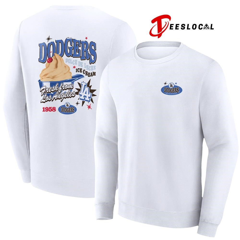 Los Angeles Dodgers ’47 ice cream Parlor foundation dulce de leche 2 sided graphic shirt