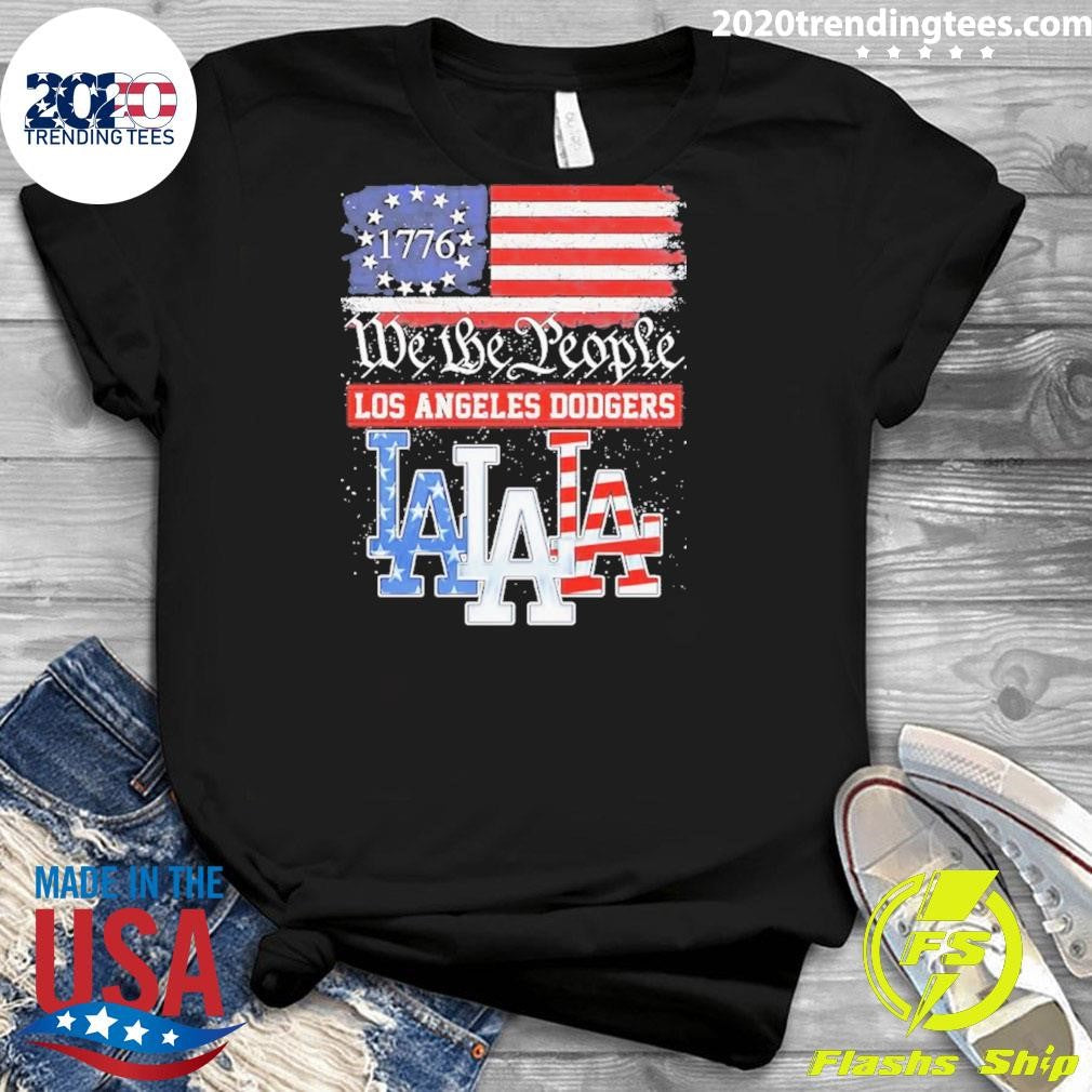 Los Angeles Dodgers Baseball We the people 1776 American flag shirt