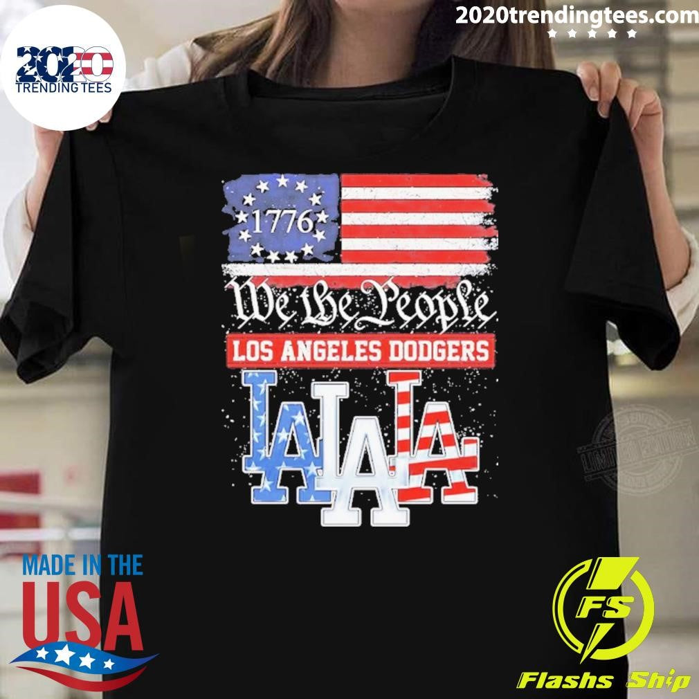 Los Angeles Dodgers Baseball We the people 1776 American flag shirt