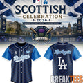 Los Angeles Dodgers Scottish Celebration 2026 Baseball Jersey