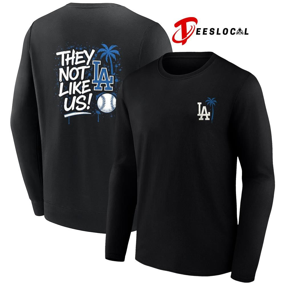 Los Angeles Dodgers they not like us coconut tree shirt