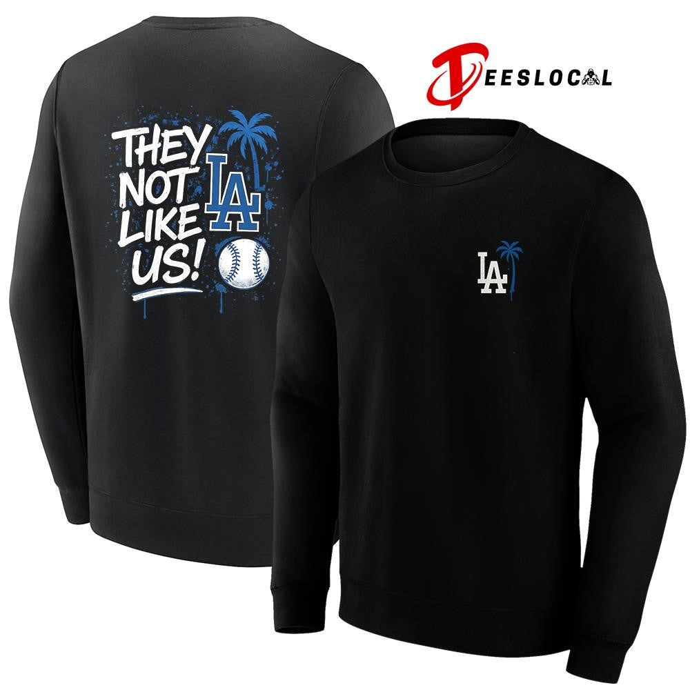 Los Angeles Dodgers they not like us coconut tree shirt