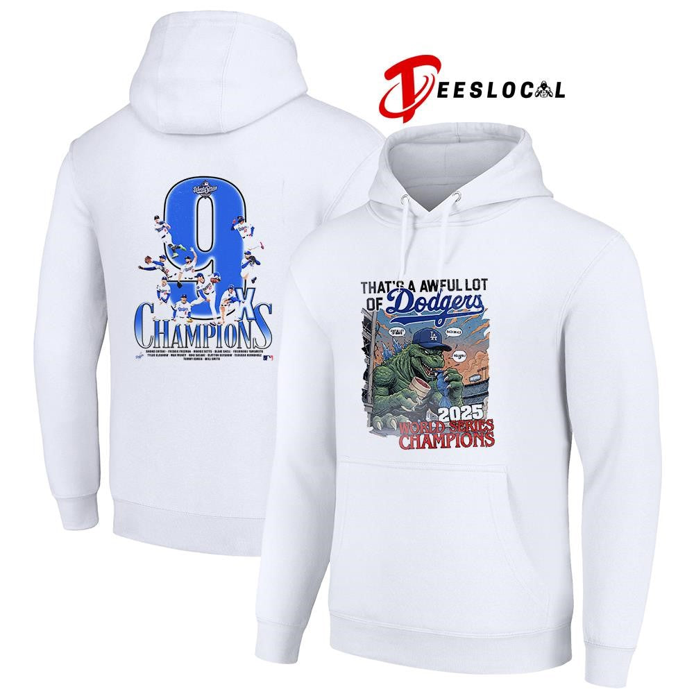 Los Angeles Dodgers world series champions that’s a awful lot of Dodgers Godzilla shirt