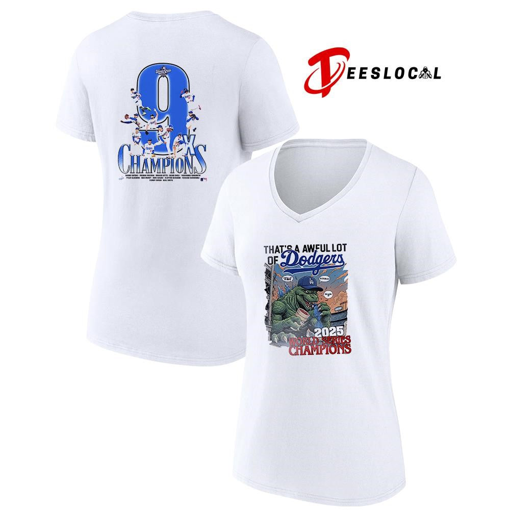 Los Angeles Dodgers world series champions that’s a awful lot of Dodgers Godzilla shirt