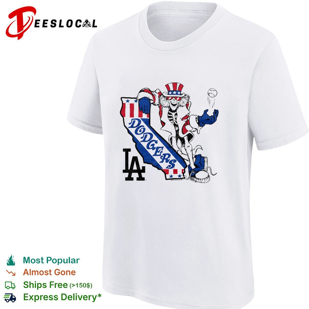 Los Angeles Dodgers x Grateful Dead Uncle Sam graphic shirt