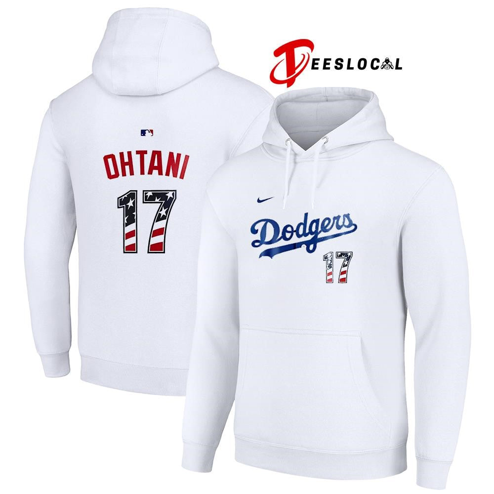 Los Angeles Dodgers x Shohei Ohtani USA 250 Fourth of July name and number shirt