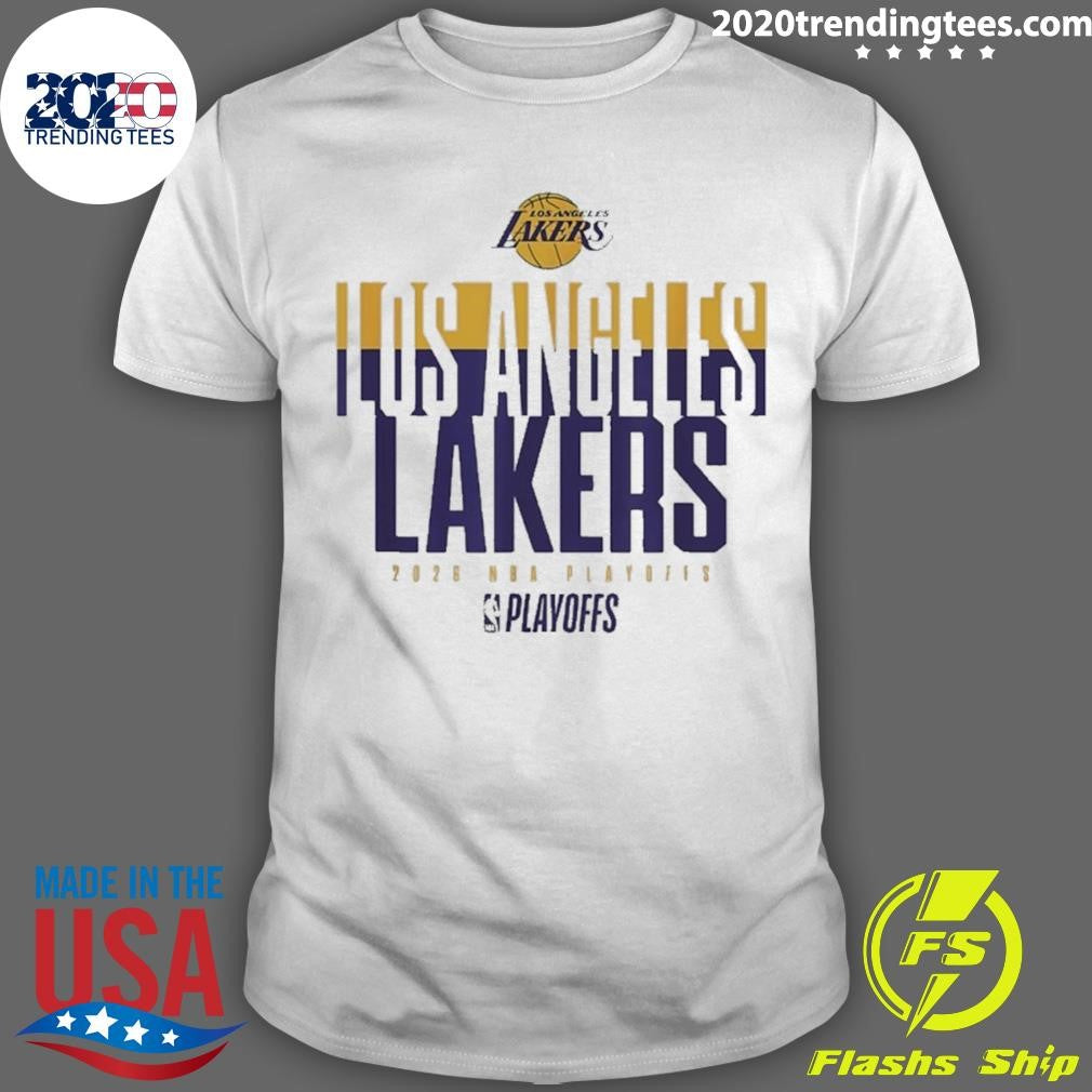 Los Angeles Lakers 2026 Nba Playoffs Stacked Up Shirt