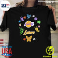 Los Angeles Lakers Carl Banks Spring Bloom Butterfly Shirt