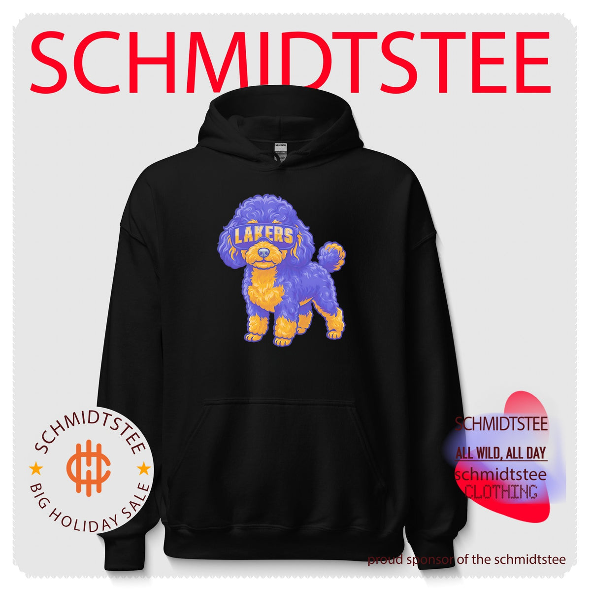 Los Angeles Lakers Teacup Poodle cartoon shirt