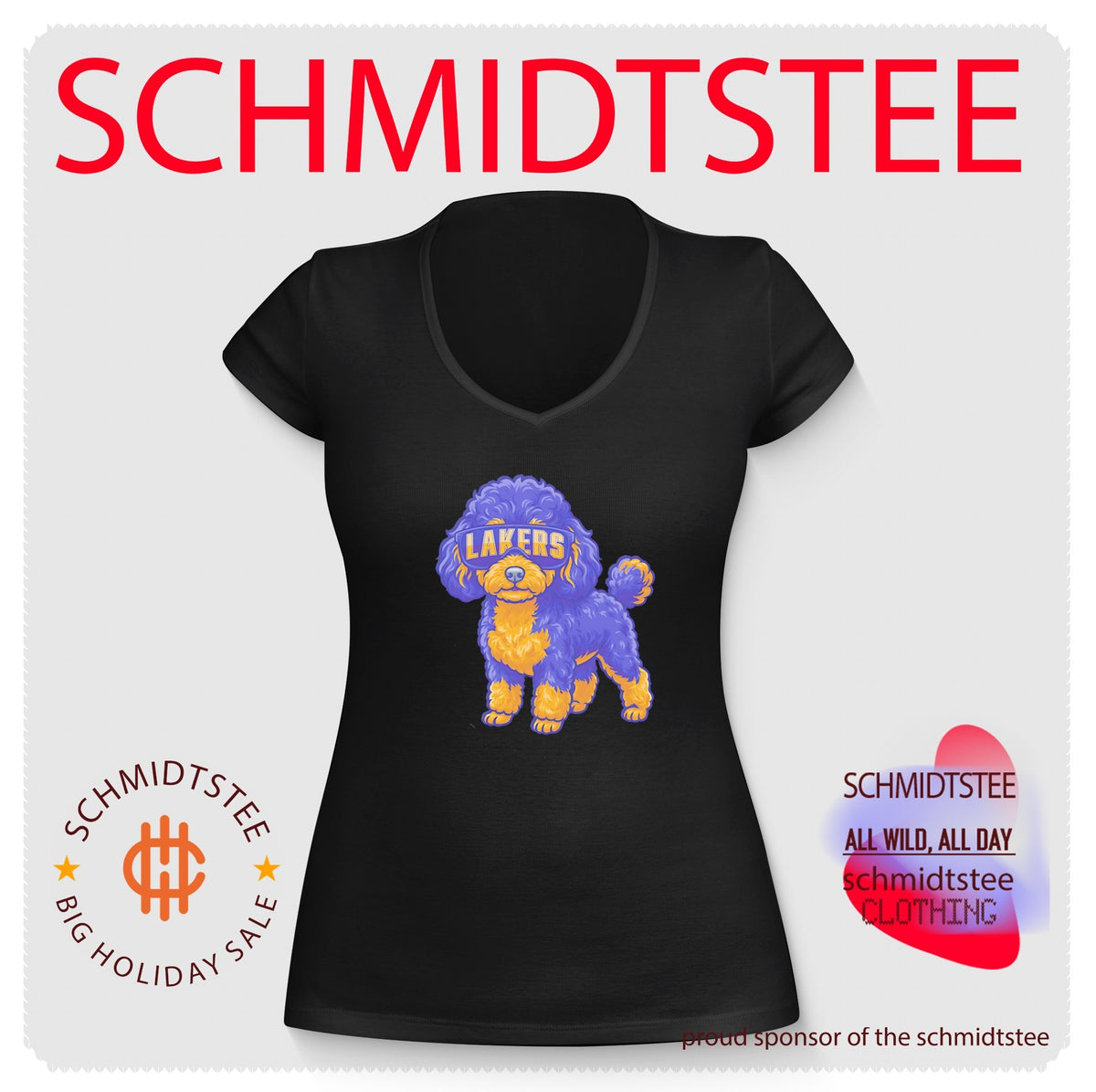 Los Angeles Lakers Teacup Poodle cartoon shirt