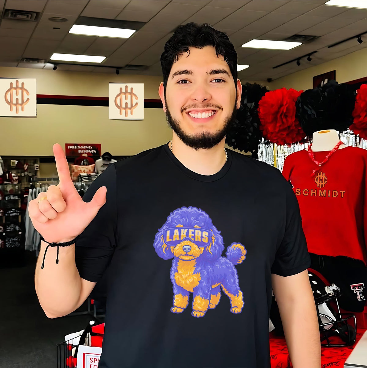 Los Angeles Lakers Teacup Poodle cartoon shirt