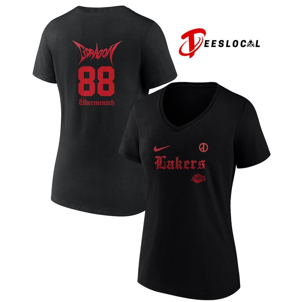 Los Angeles Lakers x G-Dragon Ubermensch NA tour logo shirt