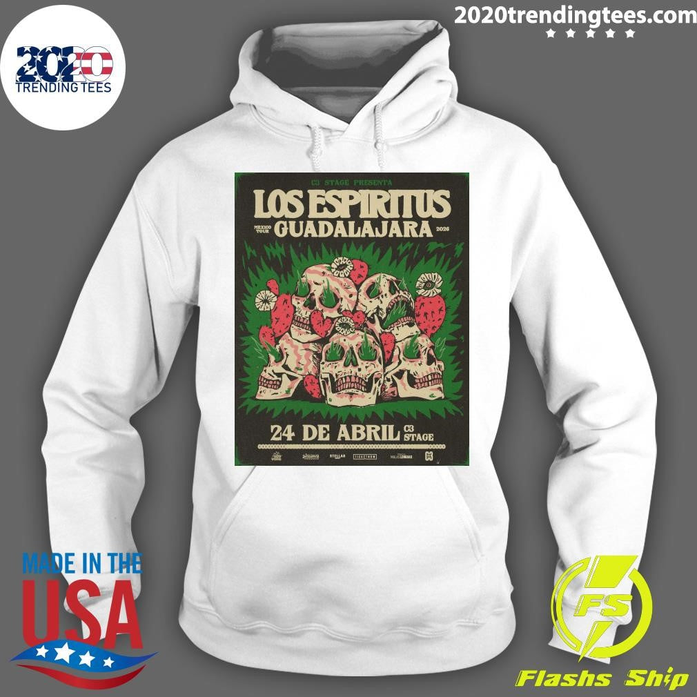 Los Espiritus Guadalajara Mexico April 24, 2026 Tour Banda Invitada Los Delgallo Shirt