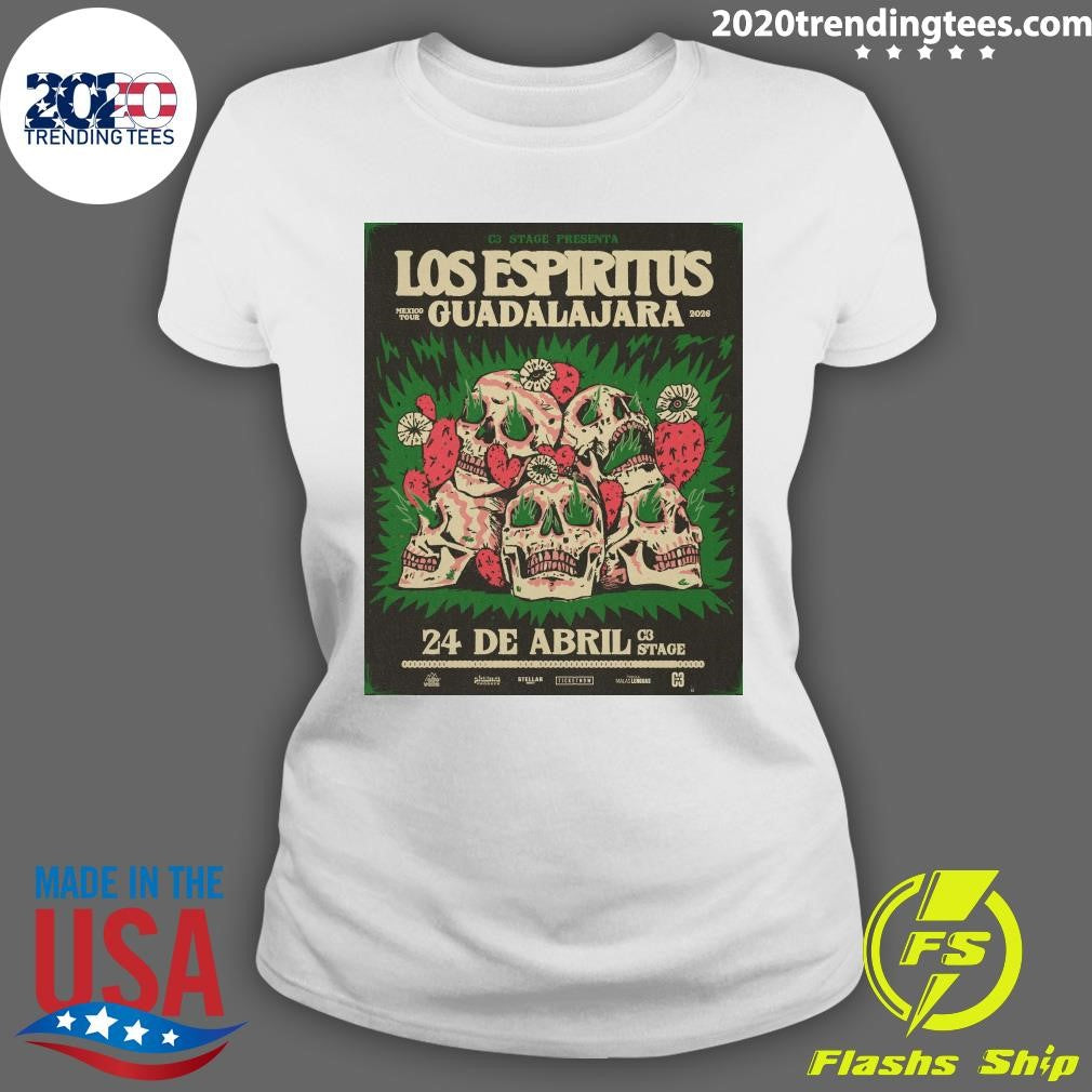 Los Espiritus Guadalajara Mexico April 24, 2026 Tour Banda Invitada Los Delgallo Shirt