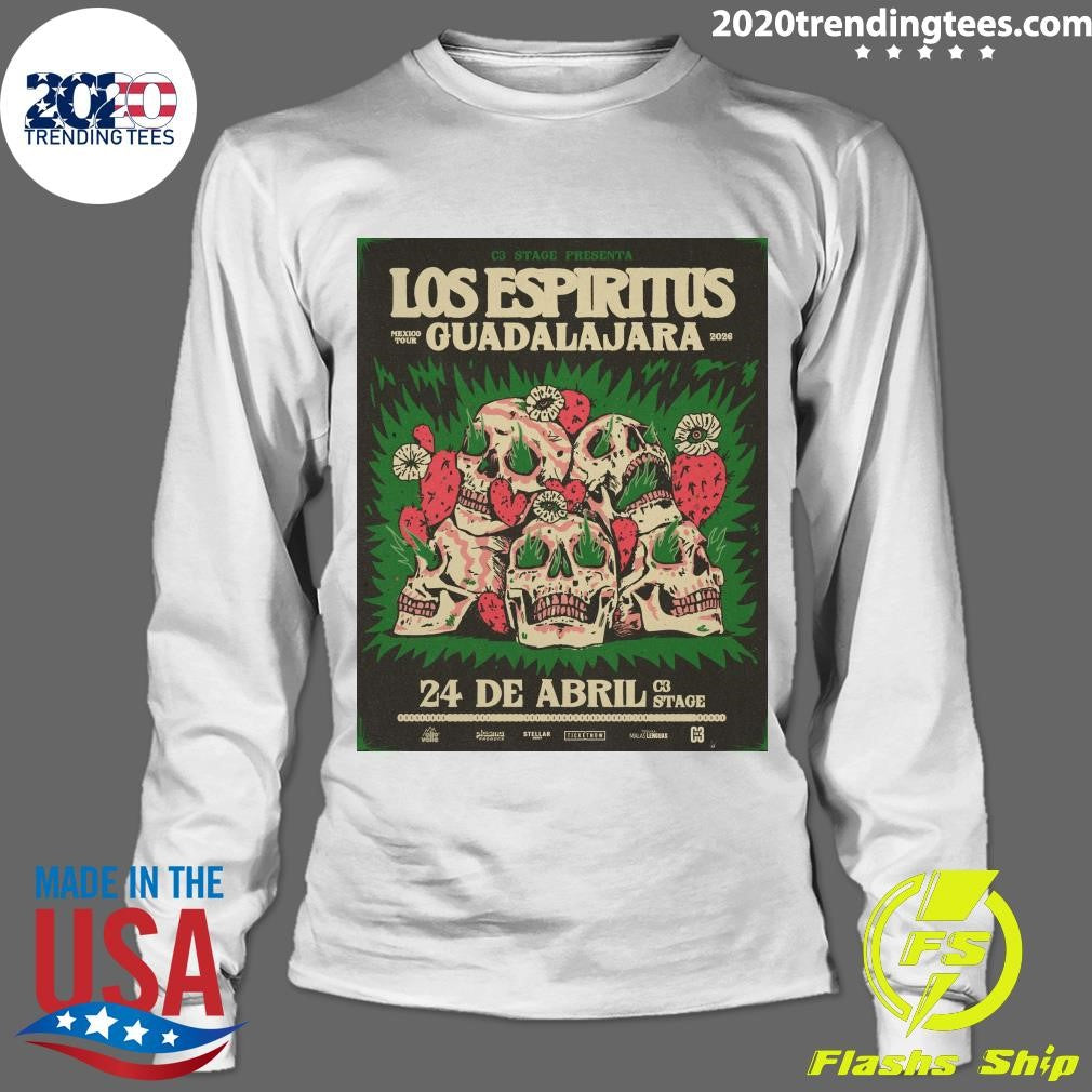 Los Espiritus Guadalajara Mexico April 24, 2026 Tour Banda Invitada Los Delgallo Shirt